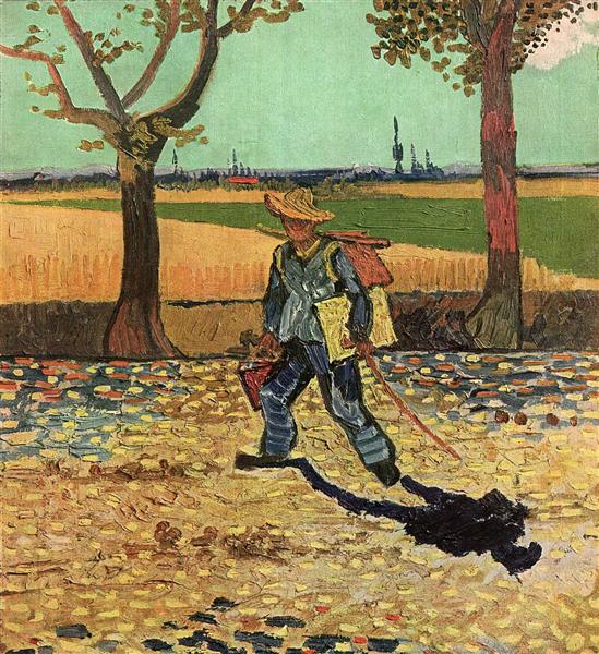 Selfportrait on the Road to Tarascon (The Painter on His Way to Work), 1888 - Vincent van Gogh