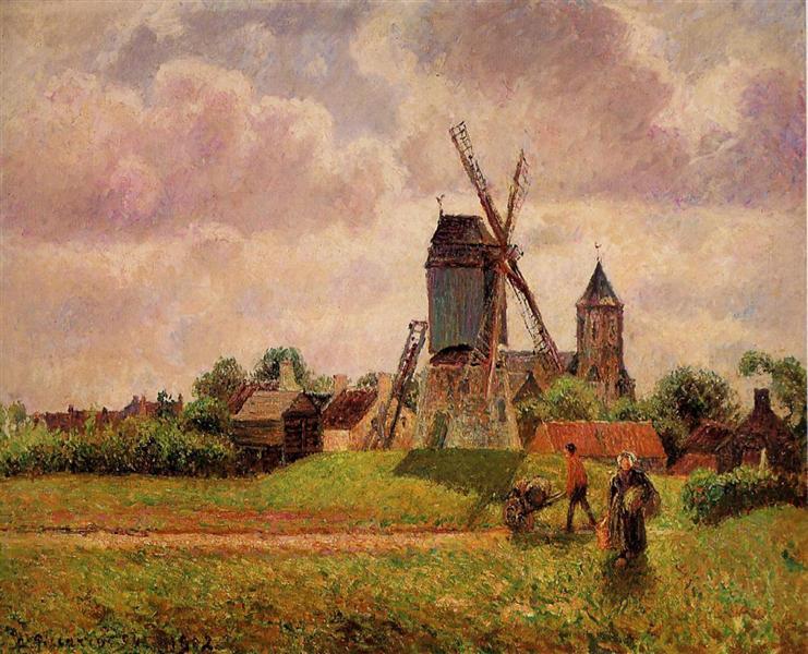 The Knocke Windmill, Belgium | 卡米耶·毕沙罗