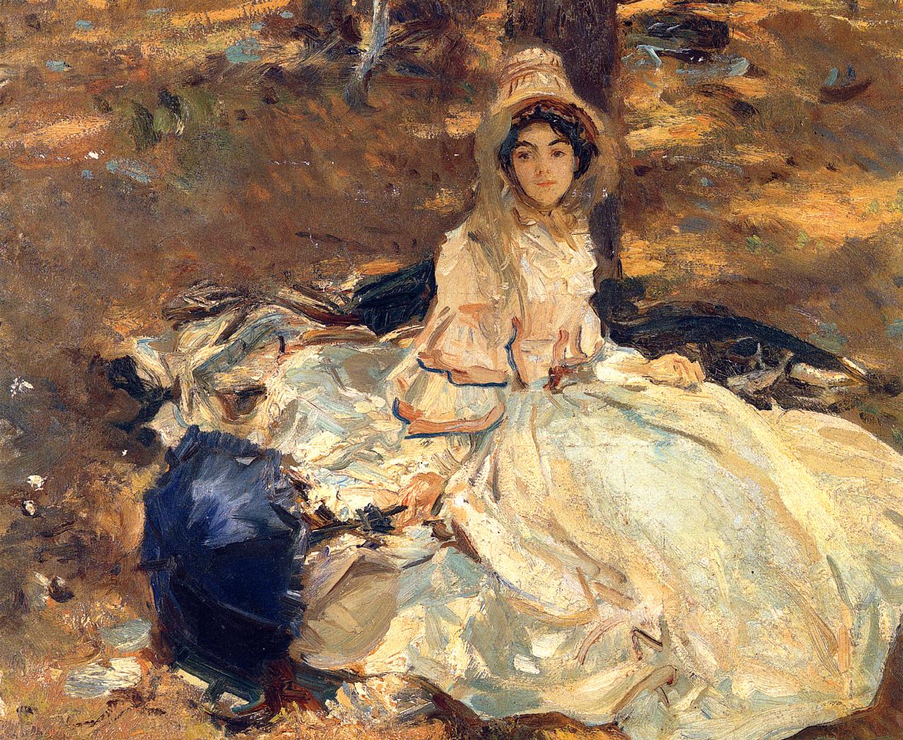 The Pink Dress - 约翰·辛格·萨金特作品,无水印高清大图- 麦田艺术