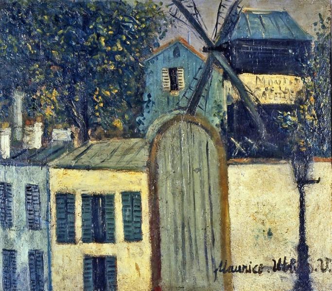 Moulin de la Galette - 莫里斯·郁特里罗(Maurice Utrillo)作品,无水印