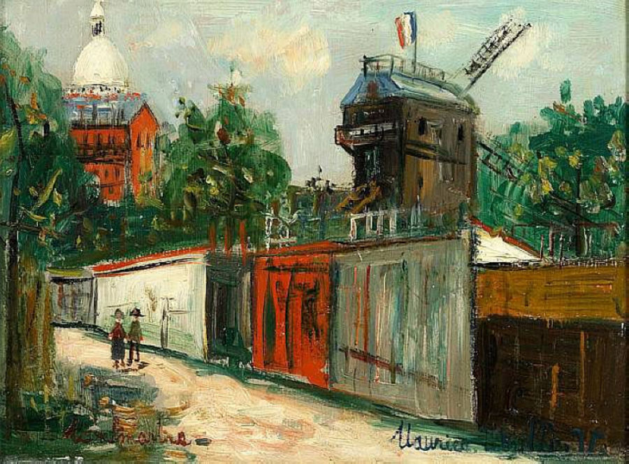 Maurice Utrillo、MOULIN、海外版超希少レゾネ Moulin de la Galette and Sacre-Coeur - 莫里斯·郁特里罗(Maurice