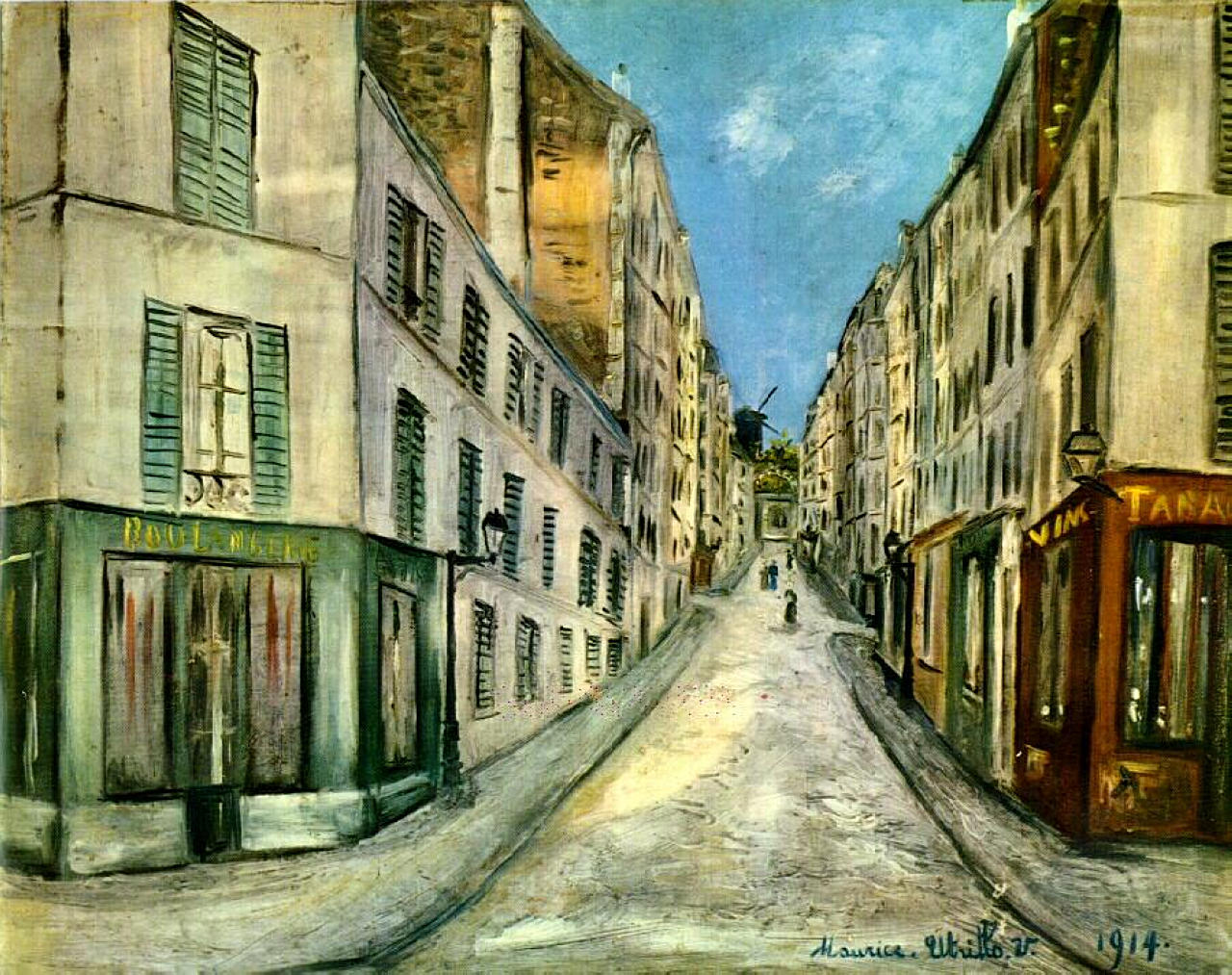 Paris Street - 莫里斯·郁特里罗(Maurice Utrillo)作品,无水印高清大图