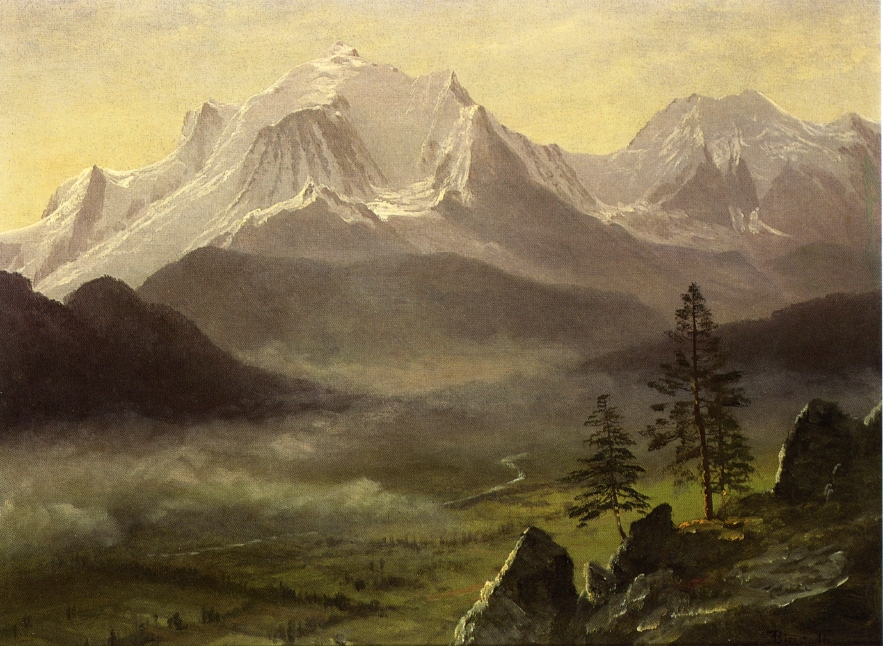 印象派　安達太良　【山】　作者不詳　肉筆油彩画 Grand Tetons - Albert Bierstadt油画作品,无水印高清大图- 麦田艺术