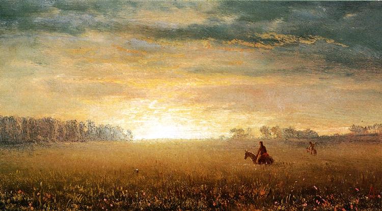 Sunset of the Prairies - Albert Bierstadt