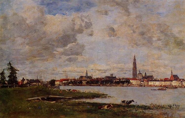 antwerp, the head of flanders - 欧仁·布丹作品,无水印高清大图