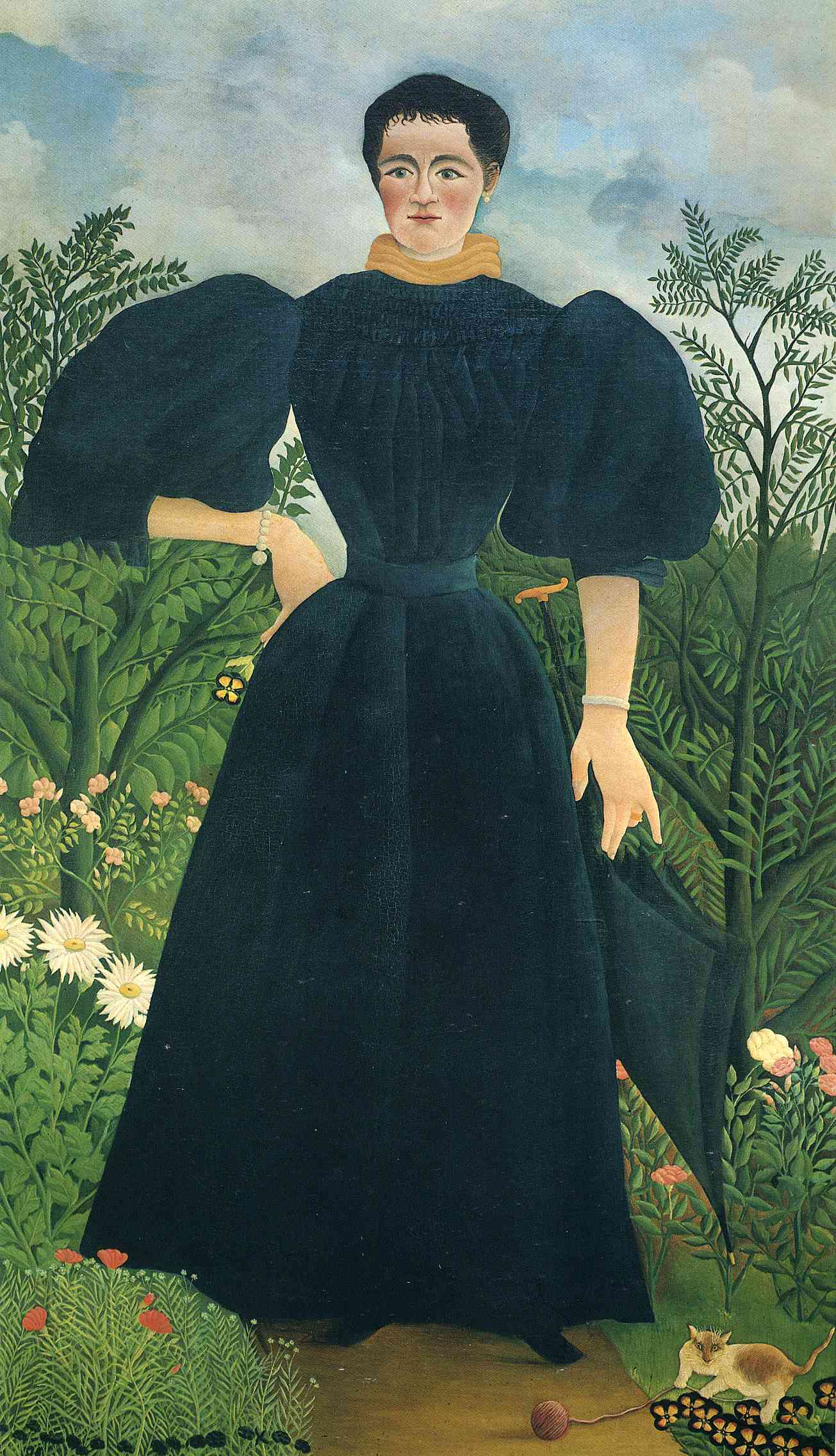 Portrait of a Woman - 亨利·卢梭Henri Rousseau作品,无水印高清大图