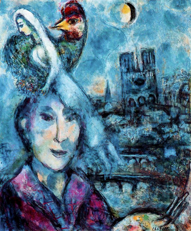 Self-Portrait - 马克·夏加尔Marc Chagall作品,无水印高清大图- 麦田艺术