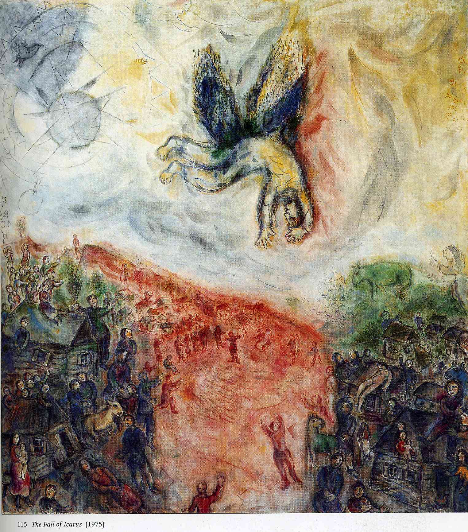 The Fall of Icarus - 马克·夏加尔Marc Chagall作品,无水印高清大图
