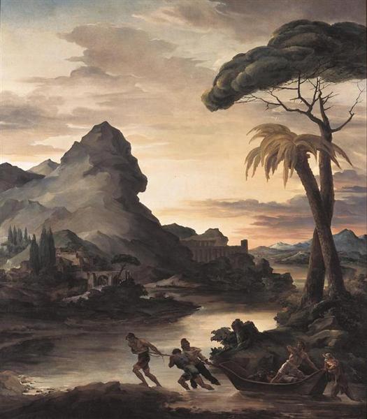 Heroic Landscape with Fishermen - 西奥多·籍里柯Theodore Gericault作品,无水印高清大图 ...