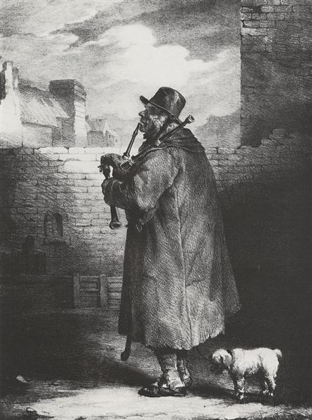 The Bagpipe player - 西奥多·籍里柯Theodore Gericault作品,无水印高清大图 - 麦田艺术