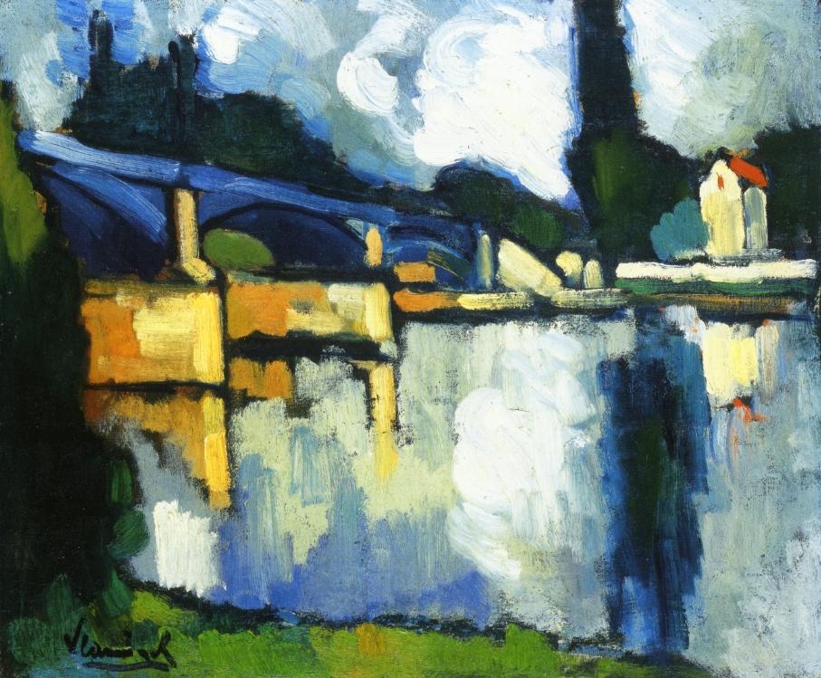 The Bridge at Chatou - Maurice de Vlaminck作品,无水印高清大图