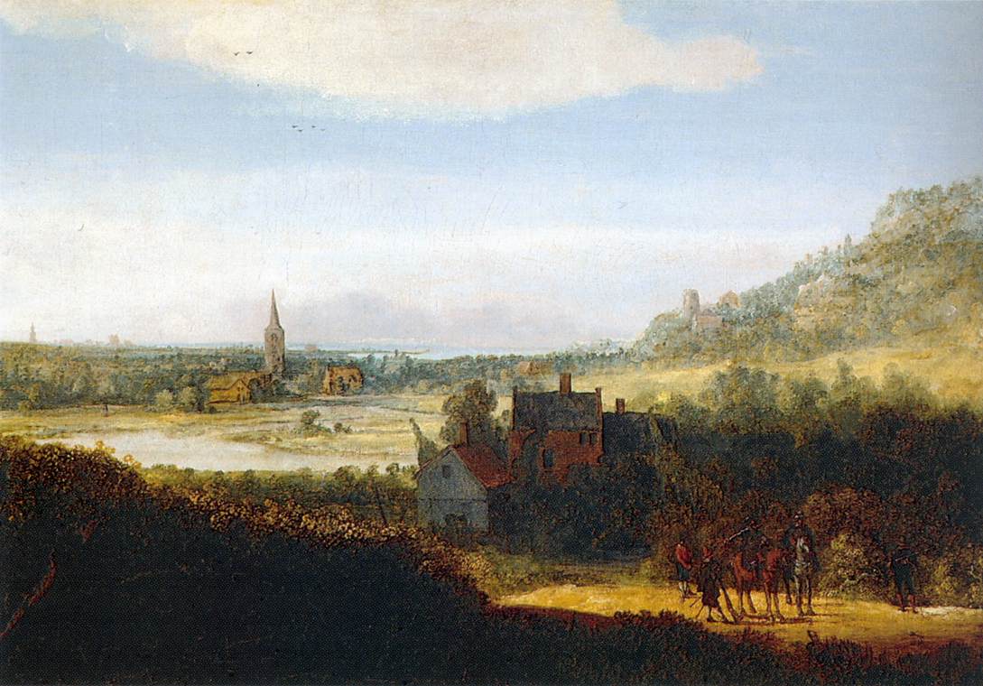 Landscape with Armed Men - Hercules Seghers高清作品 - 麦田艺术