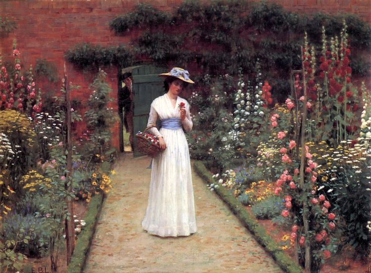 Lady in a Garden - Frederic Leighton