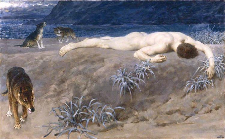 dead hector, 1892 - briton riviere