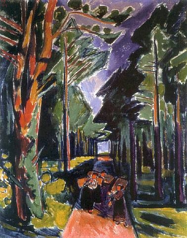 Waldweg - Max Pechstein作品,无水印高清图 - 麦田艺术