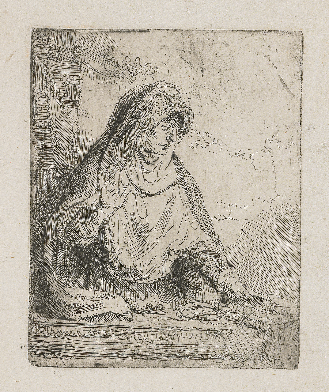The virgin with the instruments of the passion 