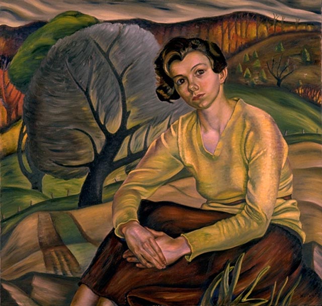 Girl in Yellow Sweater Prudence Heward作品,无水印高清图 麦田艺术