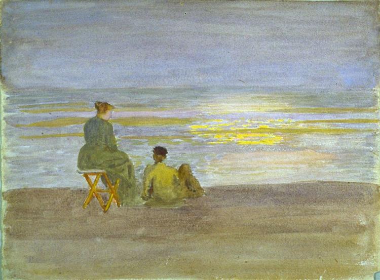 Man and Woman on the Beach, 1893 - Thomas Pollock Anshutz