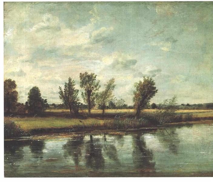 water meadows near salisbury - 约翰·康斯太勃尔作品,无水印高清图