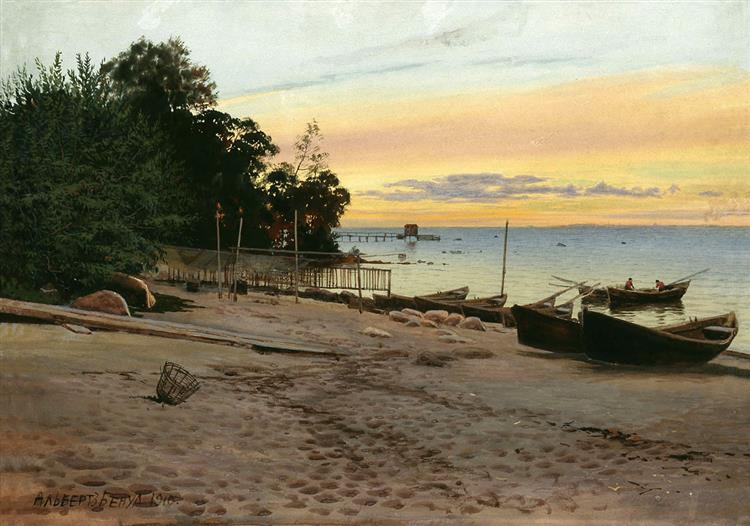 The Evening at the Seashore - Albert Benois