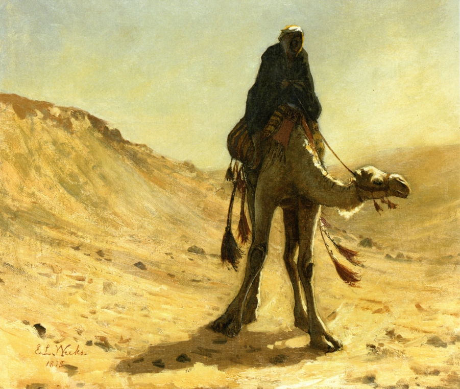 Walid Camel Rider The Camel Rider - Edwin Lord Weeks作品,无水印高清图 - 麦田艺术