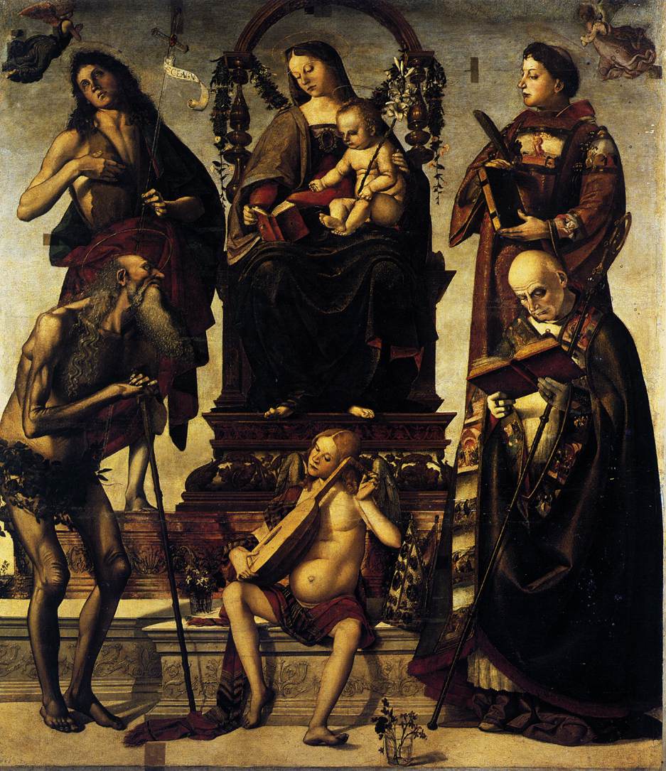 Madonna and Child with Saints - Luca Signorelli作品,无水印高清图 - 麦田艺术