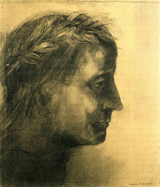 The laureate head - 奥迪隆·雷东Odilon Redon作品,无水印高清图 - 麦田艺术