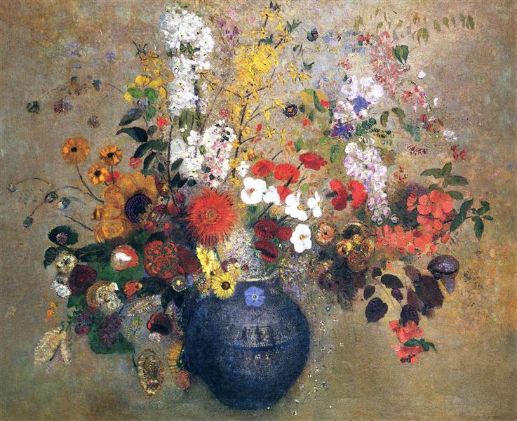 Flowers - 奥迪隆·雷东Odilon Redon作品,无水印高清图 - 麦田艺术