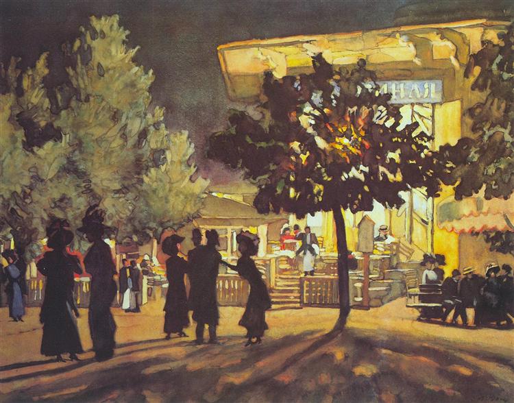 The Night. Tverskoy Boulevard, 1909 - Konstantin Yuon
