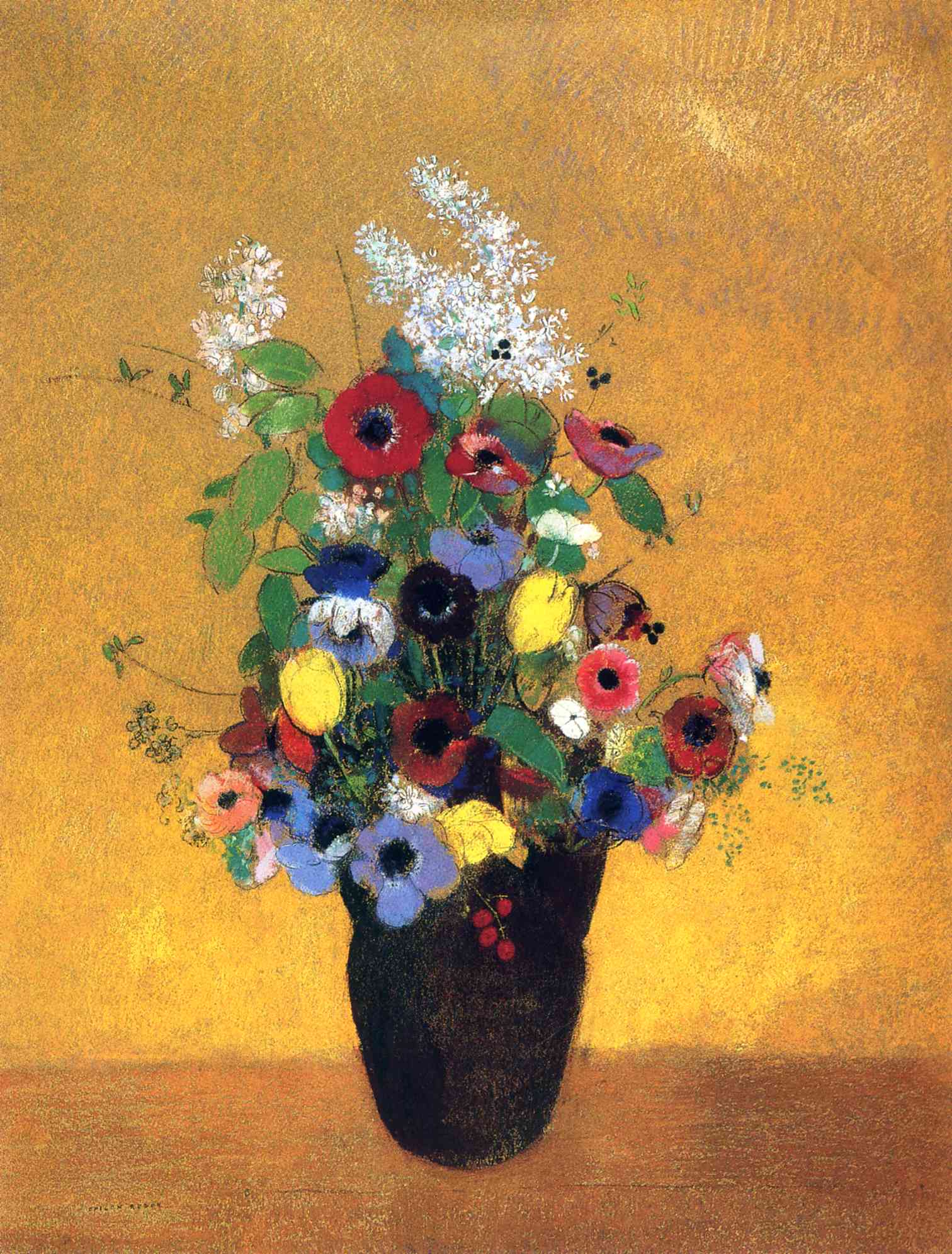 Flowers - 奥迪隆·雷东Odilon Redon作品,无水印高清图 - 麦田艺术