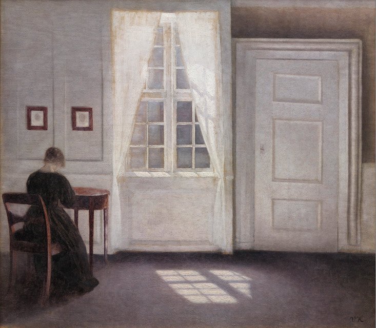 Interior in Strandgade, Sunlight on the Floor - Vilhelm Hammershoi