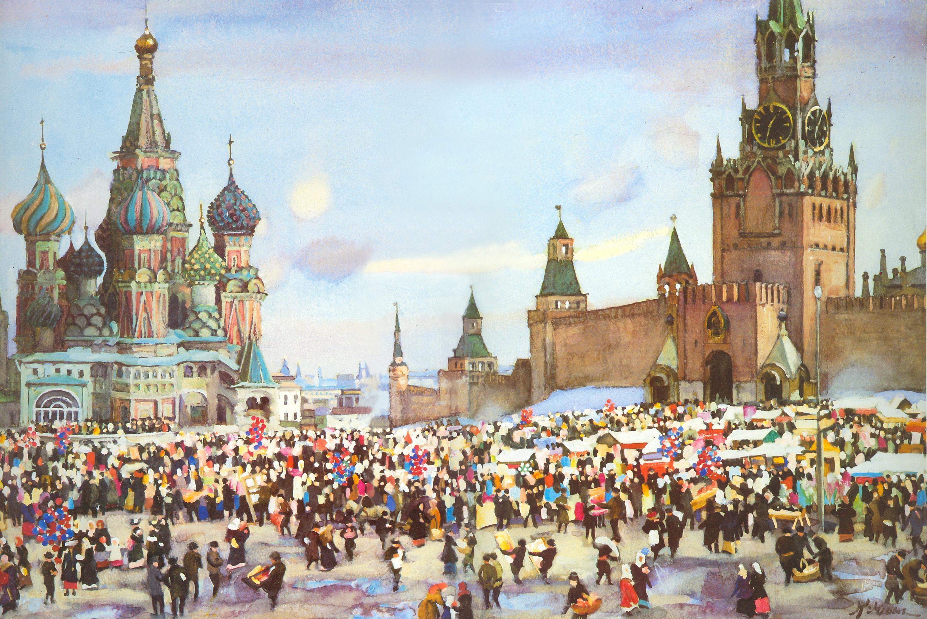 Palm Sunday Bazaar On Red Square Konstantin Yuon palm-sunday-bazaar-on-red-square-konstantin-yuon