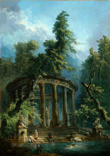 pool创作者:hubert robert创作年代:1780风格:洛可可体裁:风景画现