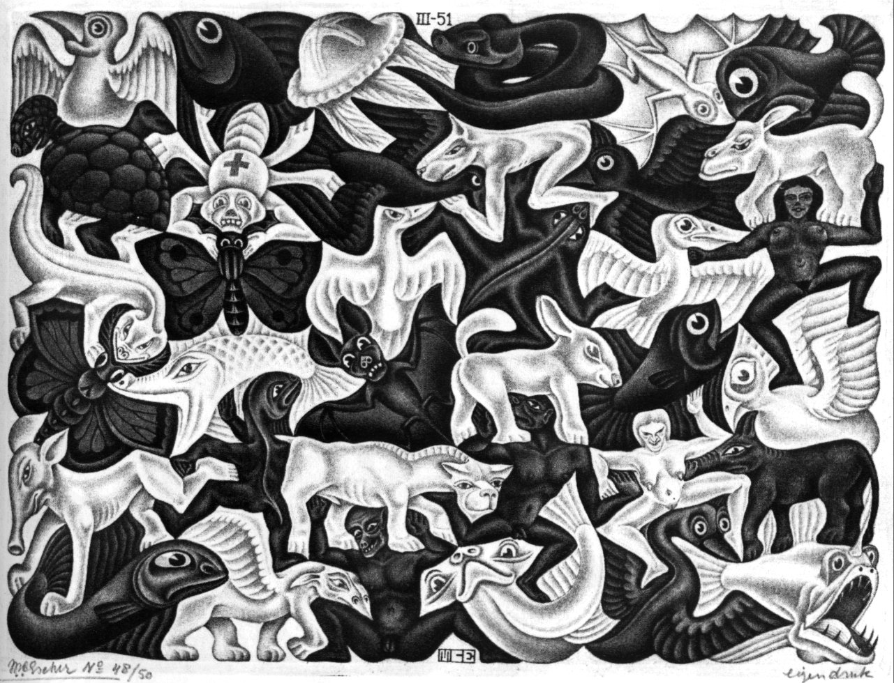Mosaic I - M.C. Escher 作品高清大图 - 麦田艺术